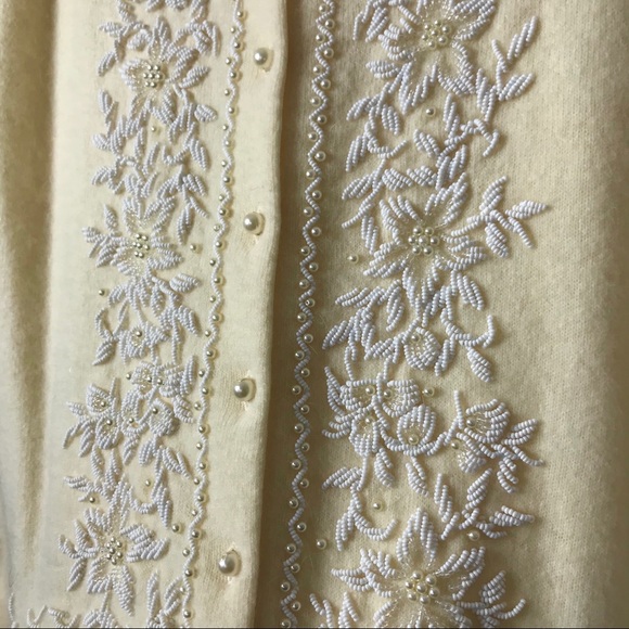 Vintage Beaded Lambswool Cardigan - Picture 7 of 8